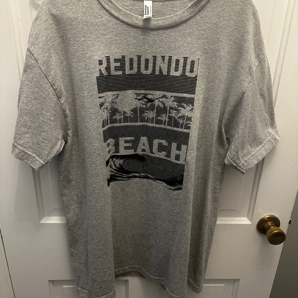 Gray California Redondo Beach Large T-Shirt